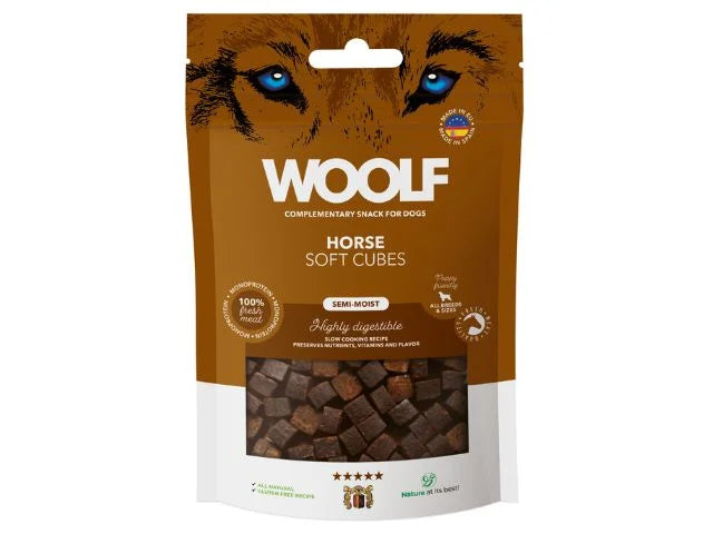 Woolf Soft Cubes Horse 100 g  - Bløde godbidder