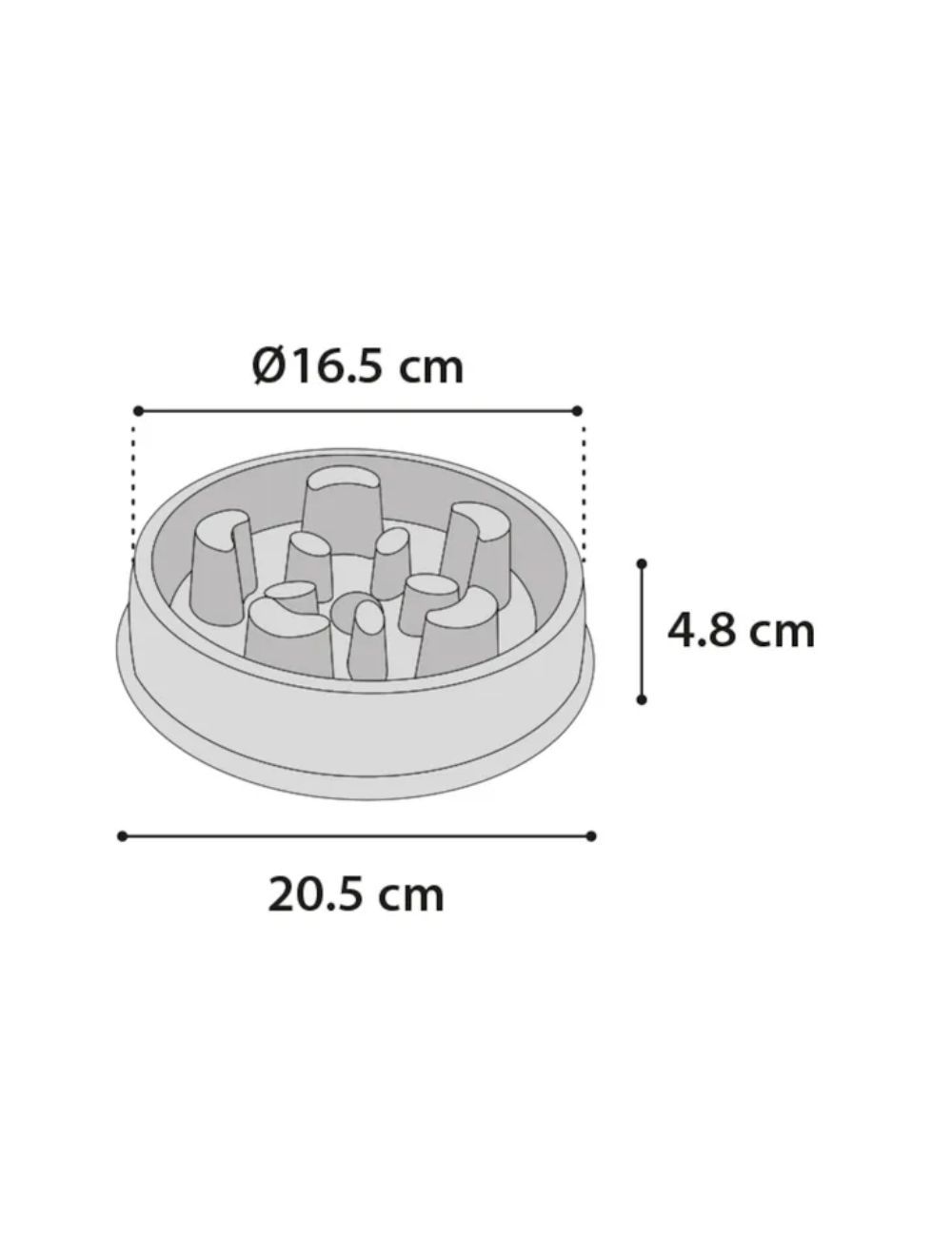 BOBO Slowfeeder - Hundeskål - 500ml.