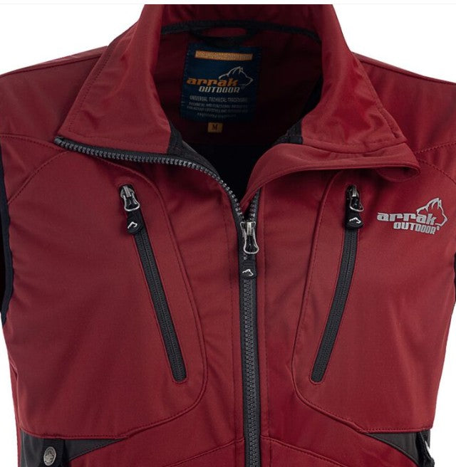 Arrak Outdoor Acadia Softshell Vest - Hundetræningsvest - RØD