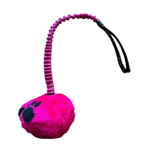 BD Plush ball with bungee handle - Ø 11cm