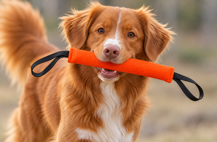 Nylon TUG Bidepølse 2,5 × 30 cm | Hundetræning