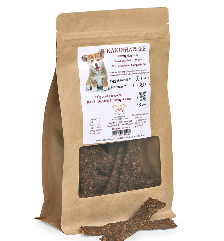Carnitreats Kaninhapsere -100% naturlig snack