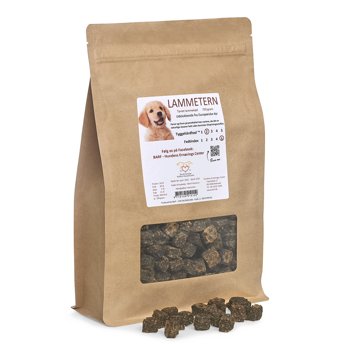 Carnitreats Lamme tern 250g - 100% naturlige snacks