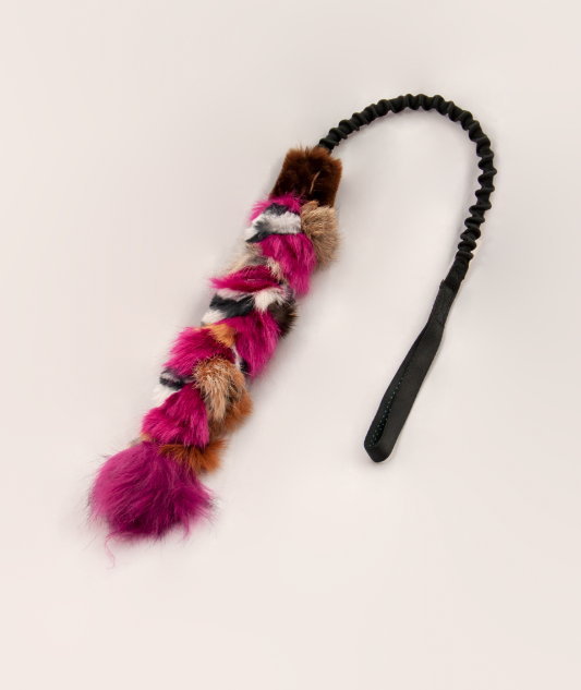 Doggie-Zen Bungee Fur Braid - Trækkelegetøj med pels