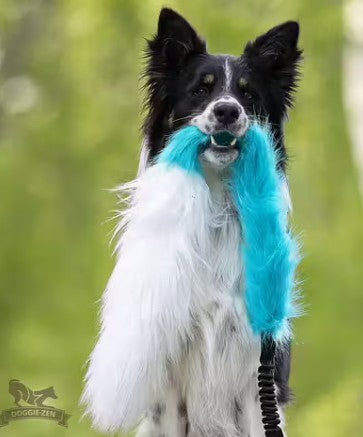 Doggie-Zen Bungee Fake Fur & Sheepskin - Ekstra langt hundelegetøj