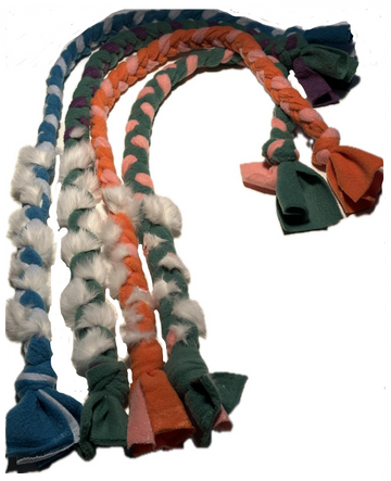Fleece tug with rabbit fur - 105cm