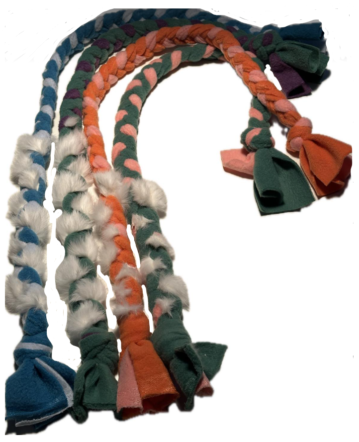 Fleece tug with rabbit fur - 105cm
