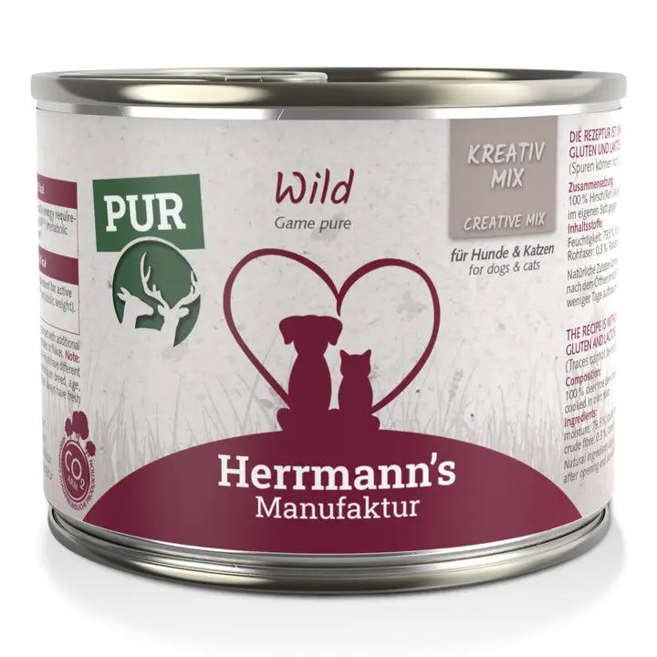Herrmann's Wild Pur 100 % Vildt 200g - Vådfoder til Hund