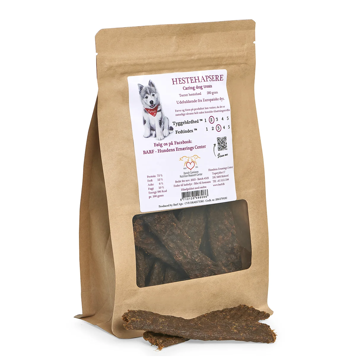 Carnitreats Hestehapsere -100% naturlig snack 200g