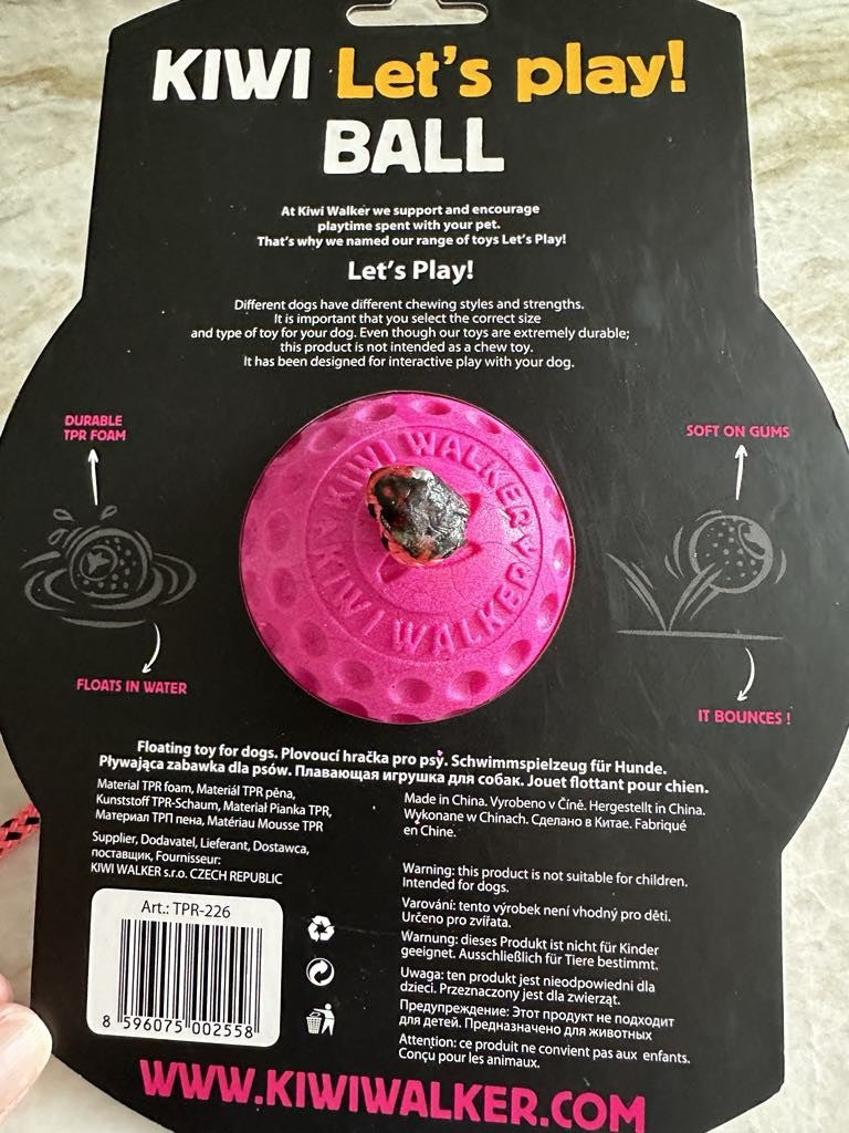KIWI WALKER Let's Play Ball MAXI med Snor Ø 7 cm