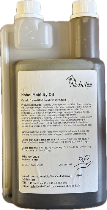 Mobility Oil 1 L - Tilskud til Led og Aktive Hunde