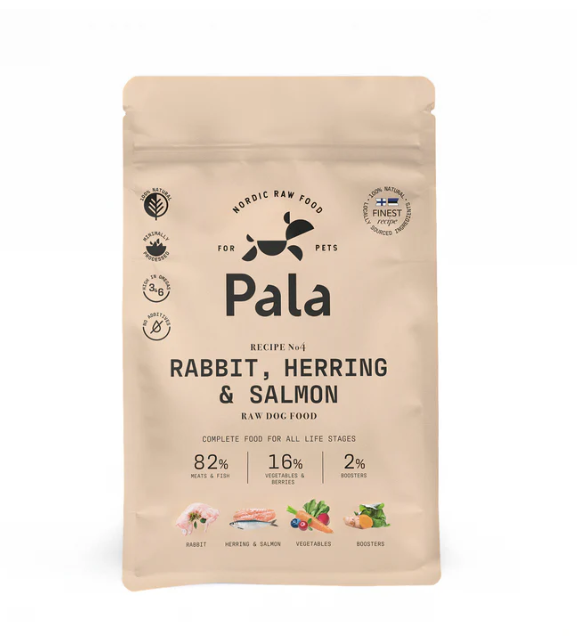Pala Recipe # 4 Kanin, sild og Laks. 1 kg - Råfoder