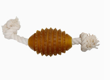 Retorn Rub Rugby Spike Ball - Giftfrit hundelegetøj af økologisk harpiks