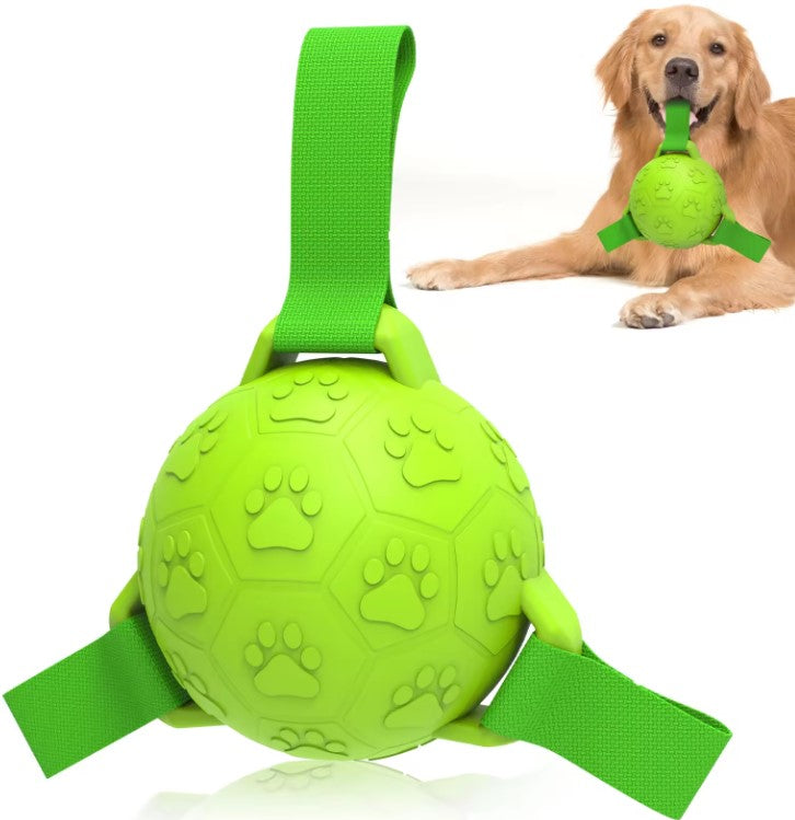 Gummibold med Nylonstropper | Hundelegetøj By Unikhund