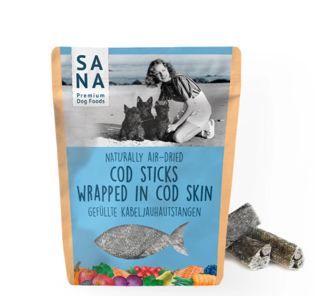 SANA Cod Stick wrapped in Cod Skin - Fyldte torskestænger