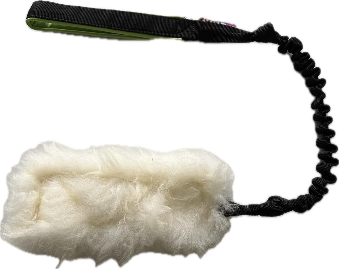Psy Bungee Tug med ægte pels - Belønningslegetøj til hundesport