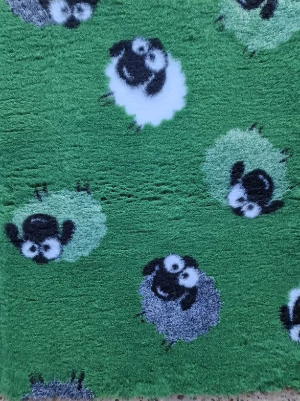Vetbed Hundetæppe Green Sheep - Ekstra kraftig kvalitet