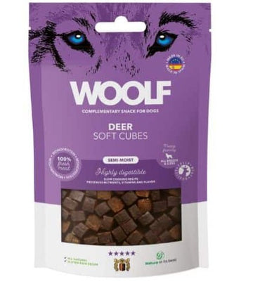 Woolf Soft Cubes Deer 100 g  - Bløde godbidder