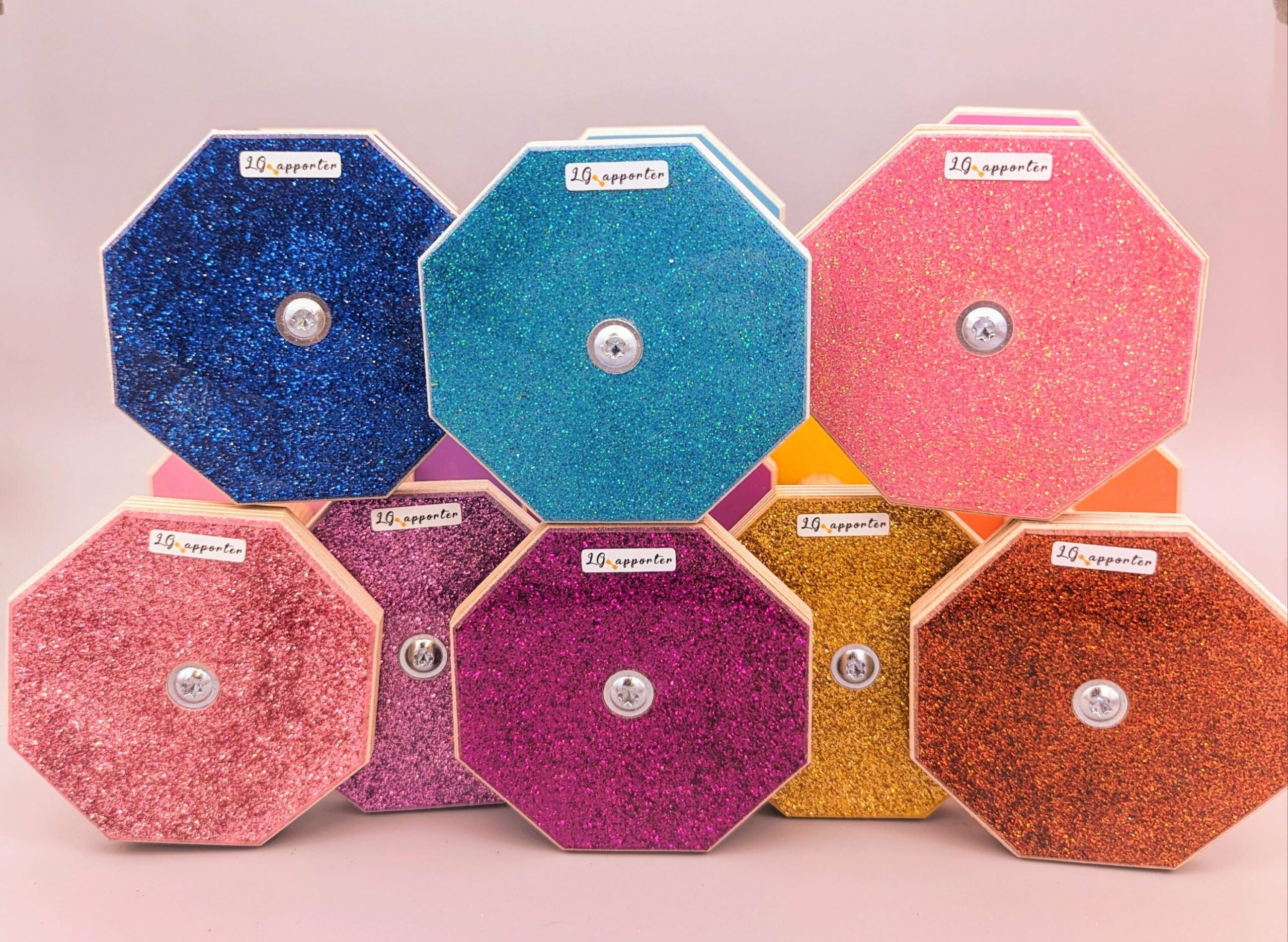 LG Glitter Apport - Lydighedsapport - Hundesport.  Mange farver.