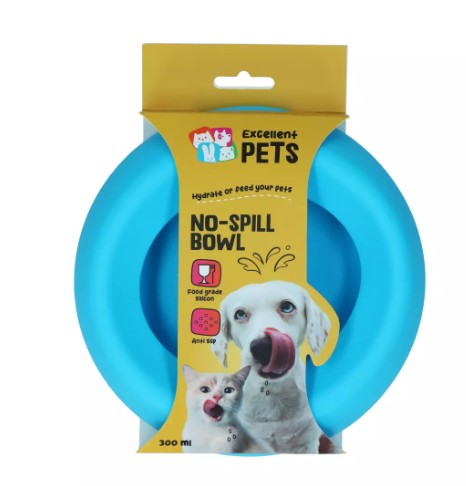 Excellent Pets No-Spill Bowl 300 ml-  Skvulpefri hundeskål