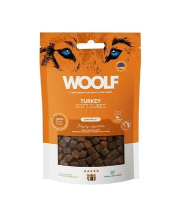 Woolf Soft Cubes Turkey 100 g  - Bløde godbidder
