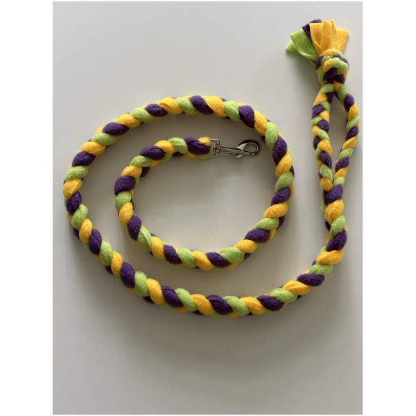 Flettet Fleece Hundeline - 165 cm. Perfekt til hundesport