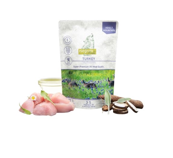 Isegrim Turkey, Monoprotein. Smagfuldt vådfoder til hunde