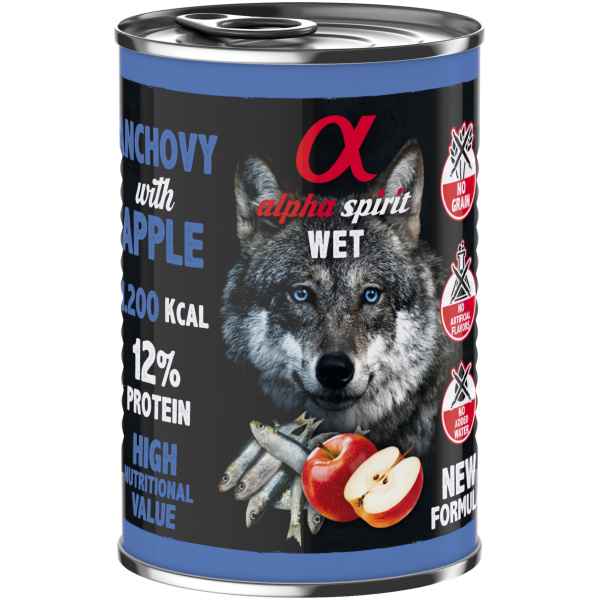 Alpha Spirit Ansjos og Æble - Monoprotein vådfoder