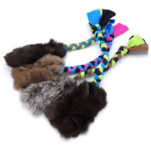 Fleece med kaninpels