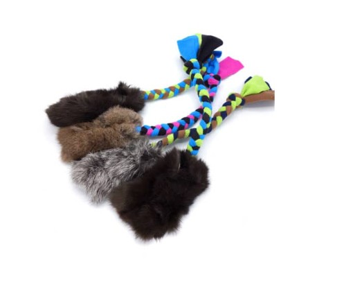 Fleece med kaninpels