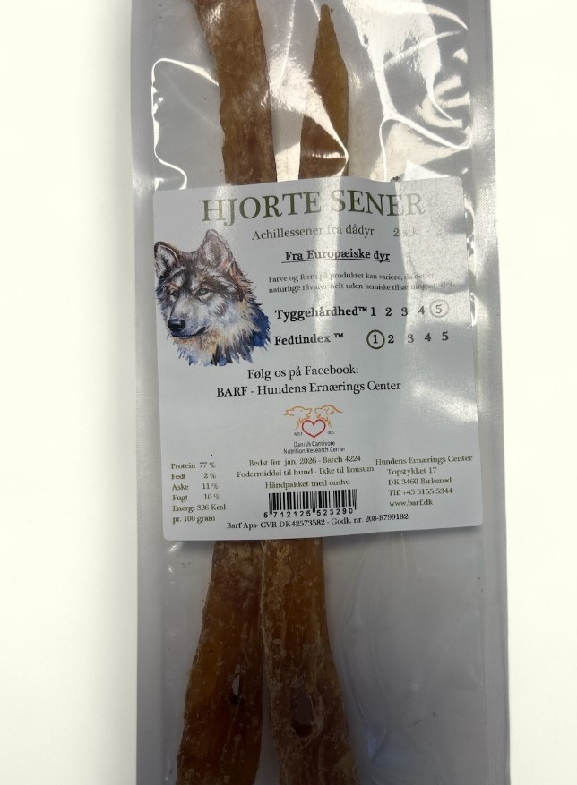 Carnitreats Hjortesener 2 stk.- 100% Naturlig snack